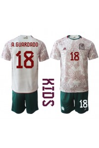 Fotbalové Dres Mexiko Andres Guardado #18 Dětské Venkovní Oblečení MS 2022 Krátký Rukáv (+ trenýrky)